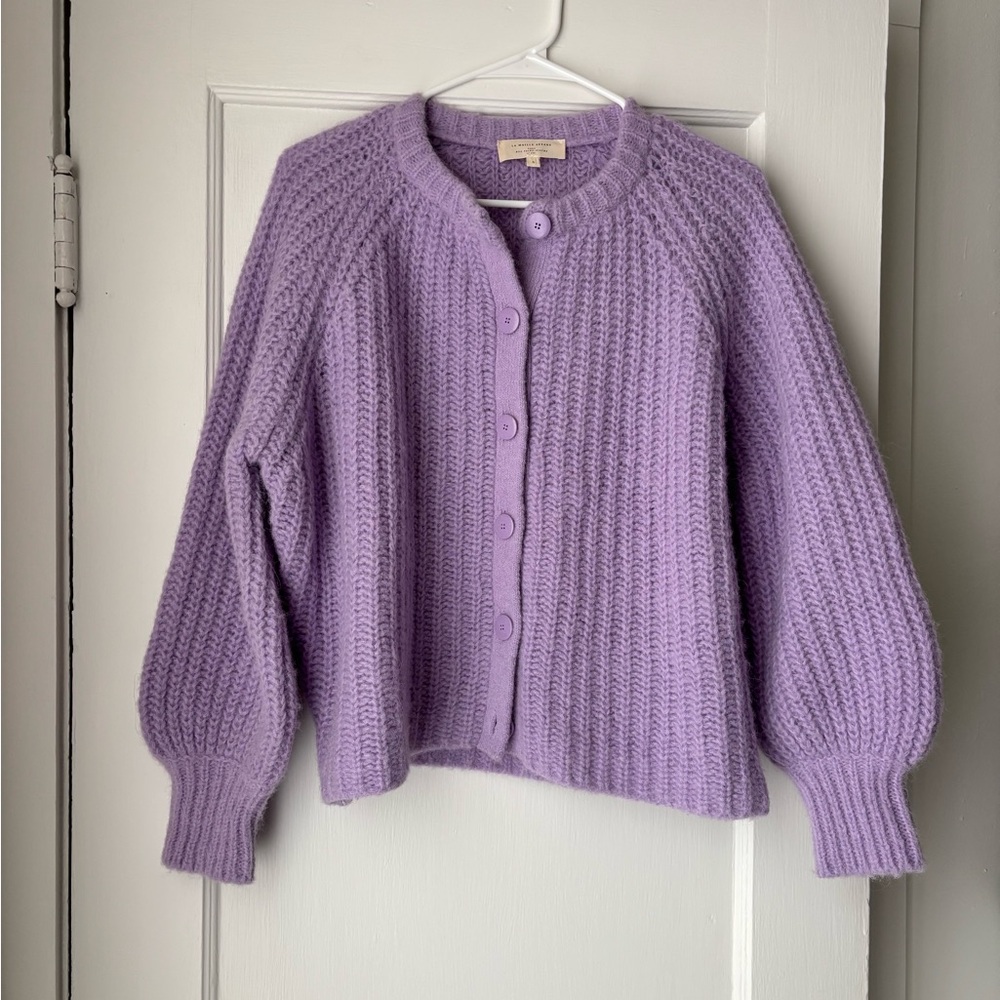 Sezane Emile Cardigan in wisteria - Picture 2 of 8